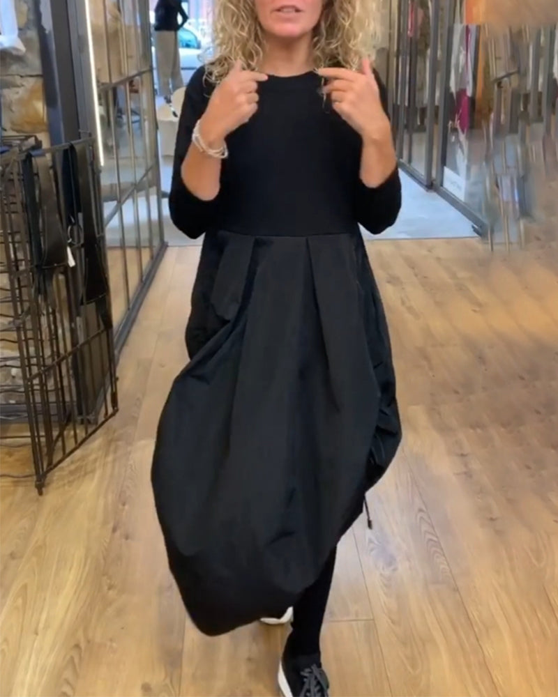 Robe décontractée à cordon coulissant