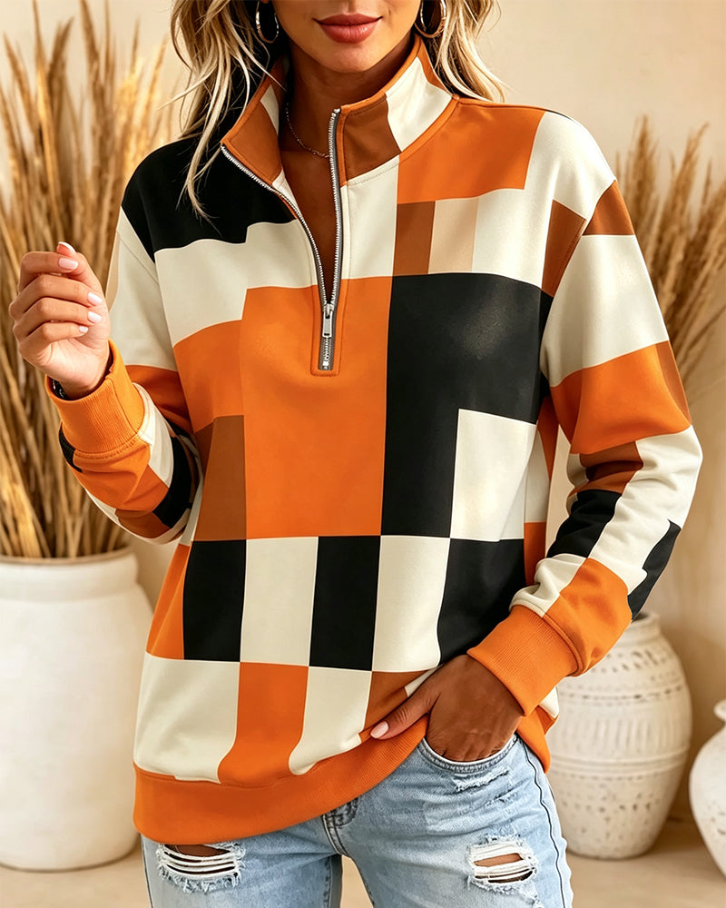 Sweat‑shirt Manches Longues Col Montant