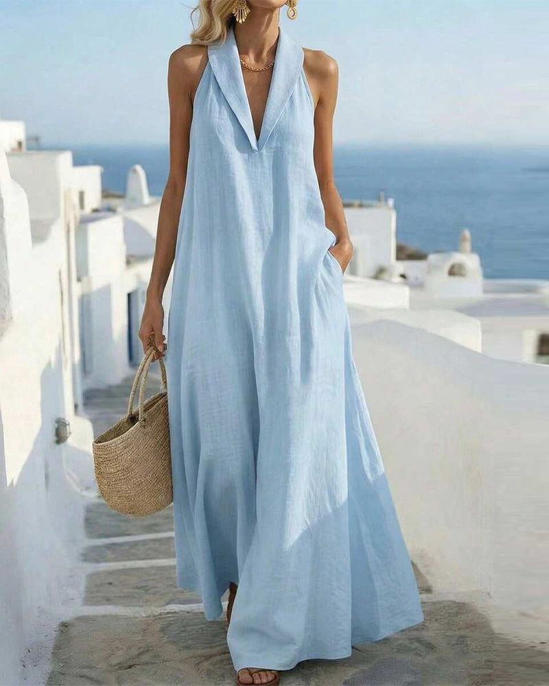 Robe Col V Rabattre Ligne A