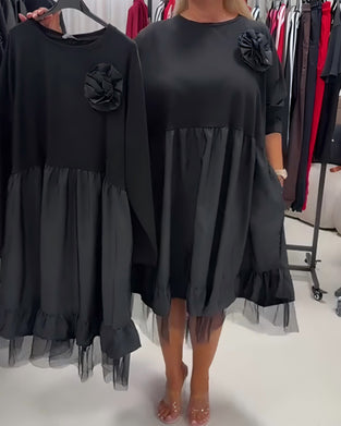 Robe Patchwork Unie Décontractée