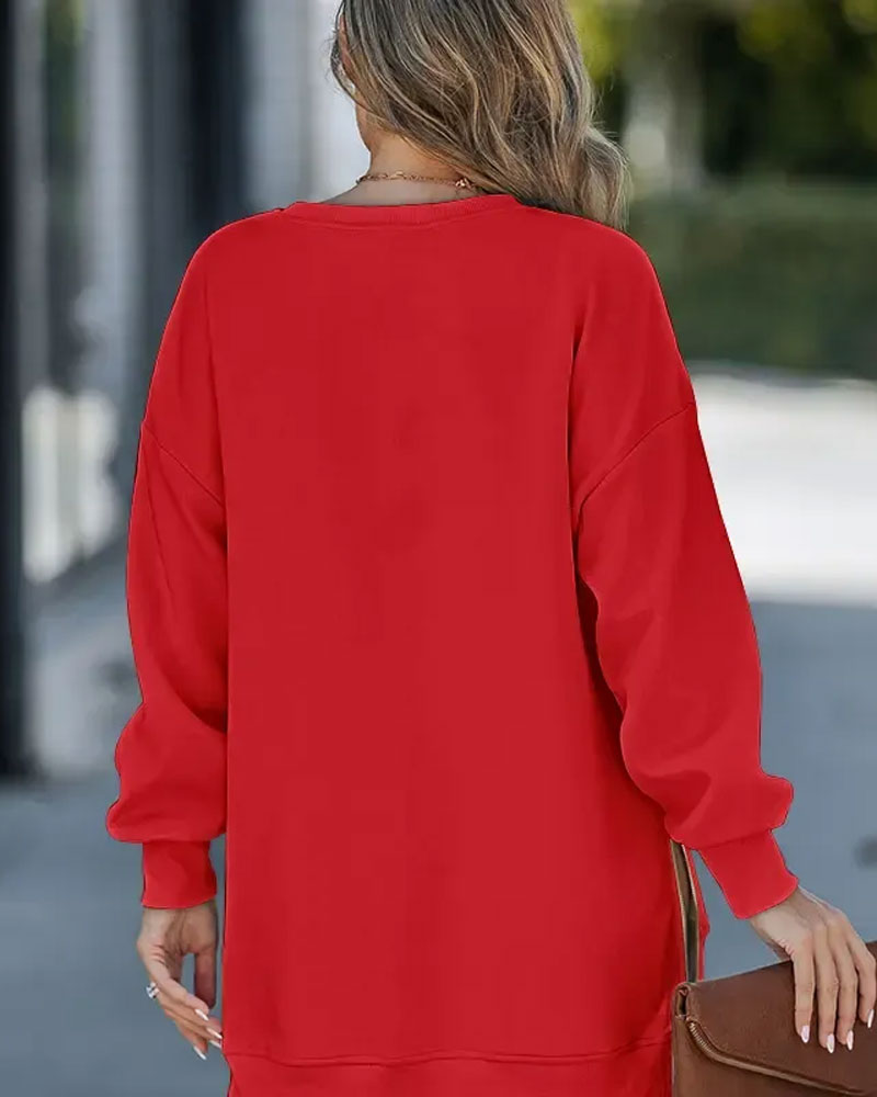 Robe Père Noël Imprimé Assemblé Sweat