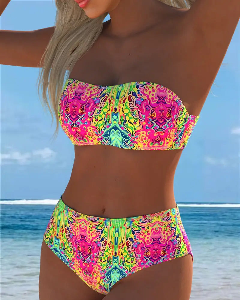 Bikini Bandeau Imprimé