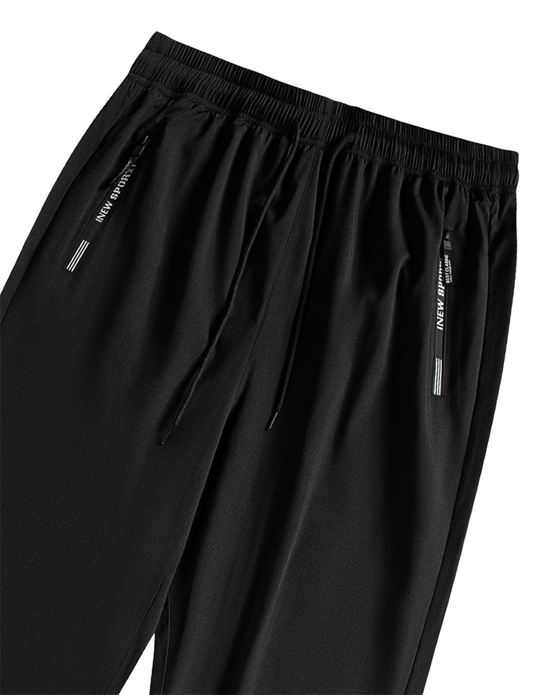 Pantalon Élastique Cordon Lettre Imprimé