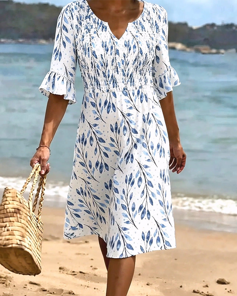 Robe Demi-Manches Imprimée