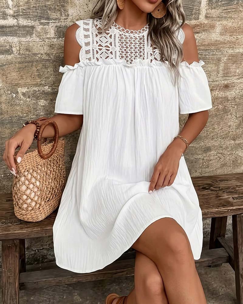 Robe Découpé Off-Shoulder Courte