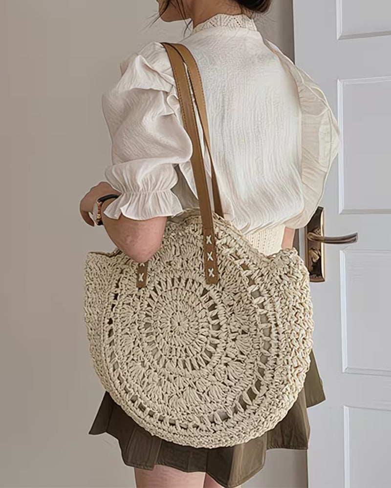 Sac Paille Tressée À La Main