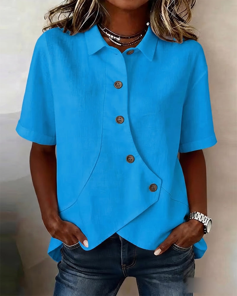 Chemise Patte Asymétrique Boutonnage