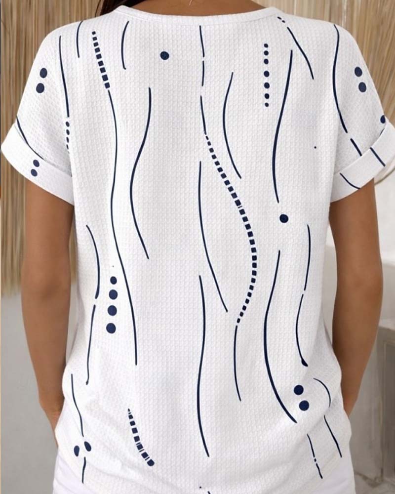 T-Shirt Col Rond Manches Courtes