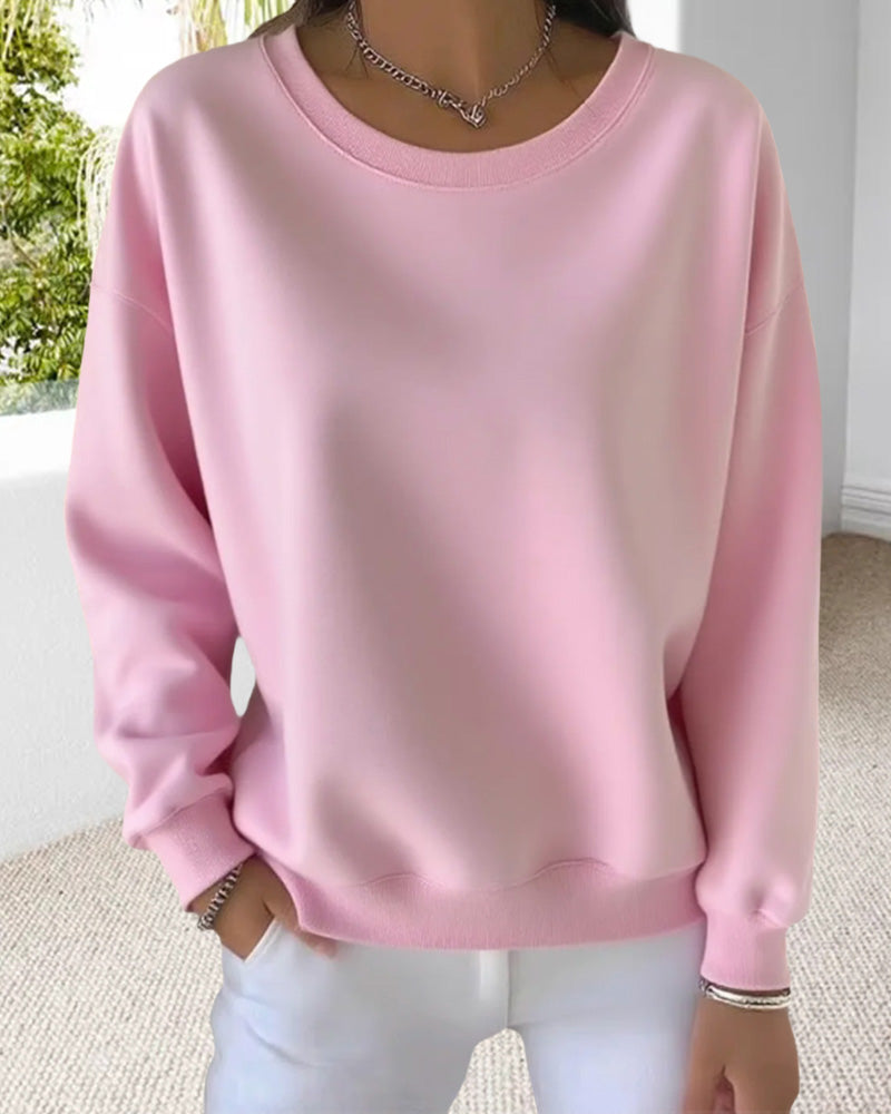 Sweat-Shirt Décontracté Uni