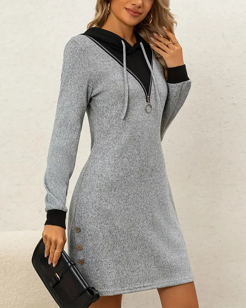 Robe décontractée à capuche confortable