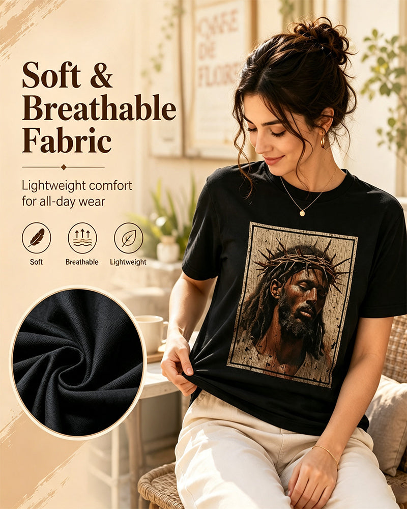 T-Shirt Homme Vintage Noir Imprimé