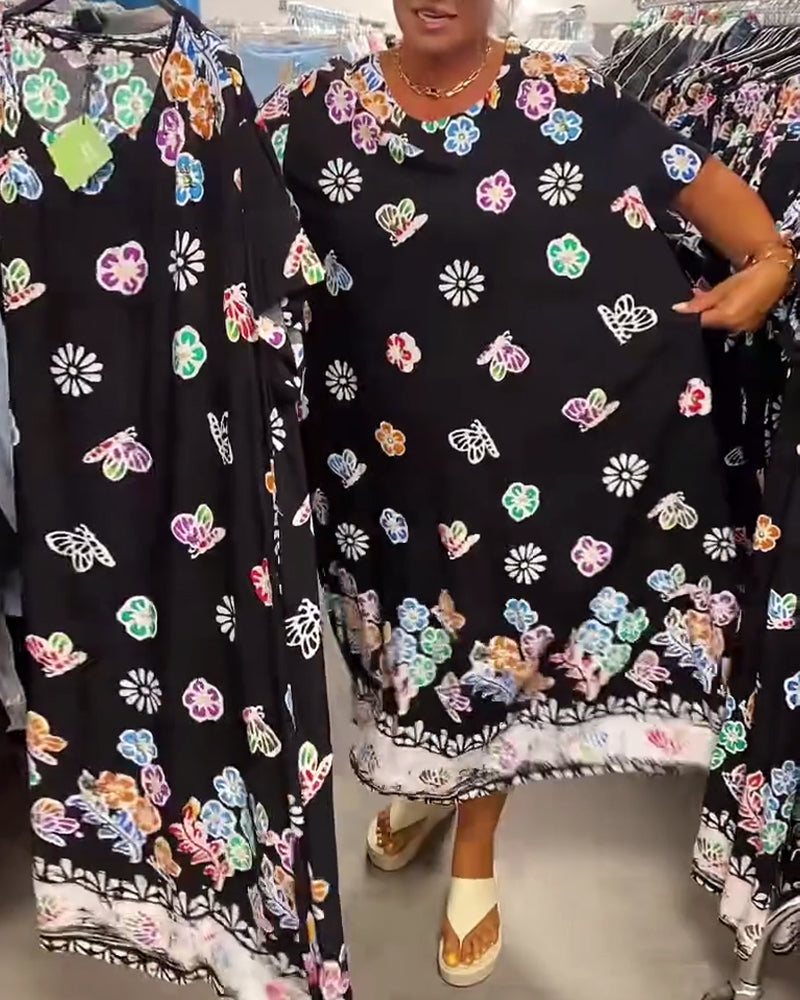Robe Imprimée Ample Oversize