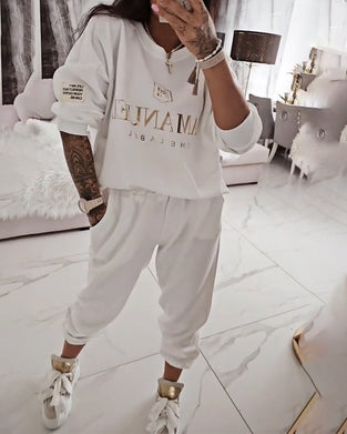 Set Sportif Décontracté Imprimé Deux-Pièces