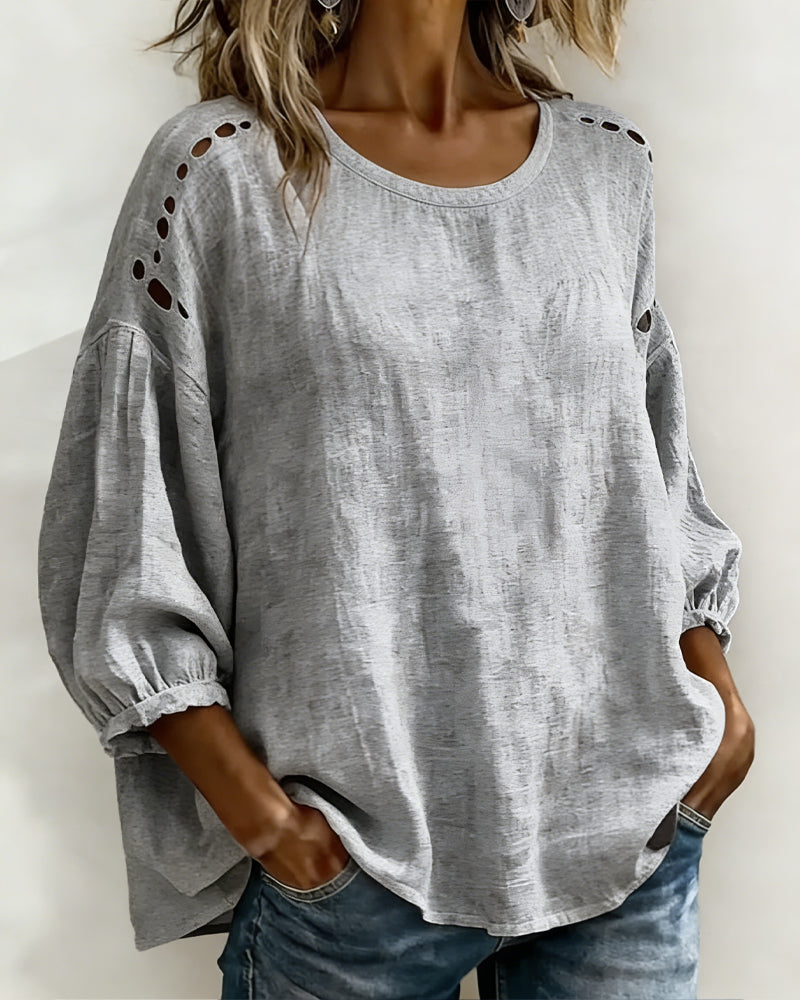 Chemisier Évidé Coton Et Lin