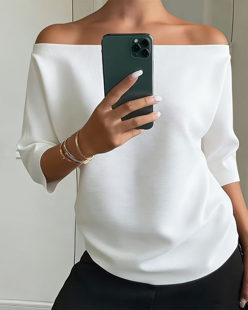 Haut Off-The-Shoulder Manches 3/4