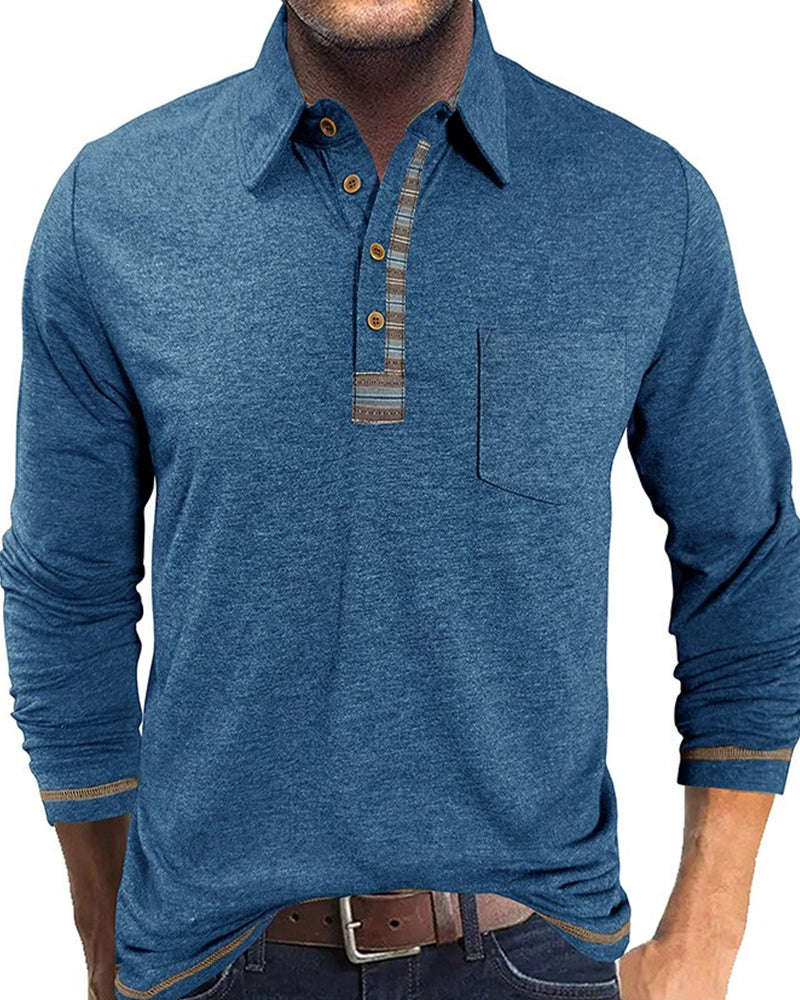 Blouse Homme Bouton Revers Polo