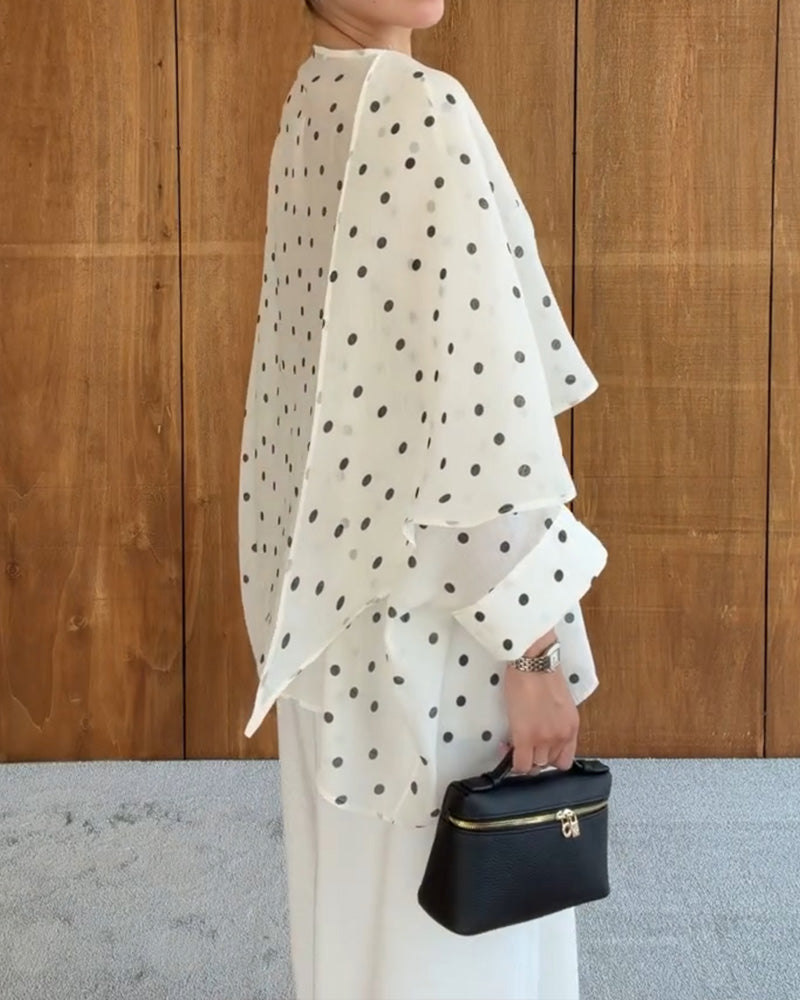 Blouse Polka Dot Irrégulière