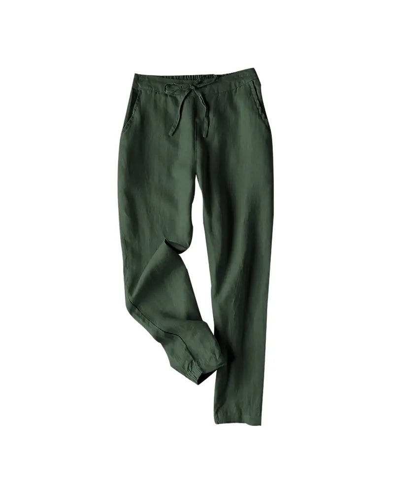 Pantalon Cordon Taille Élastique Décontracté