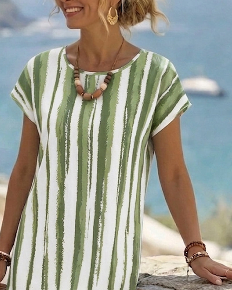 Robe Rayure Verticale Shift