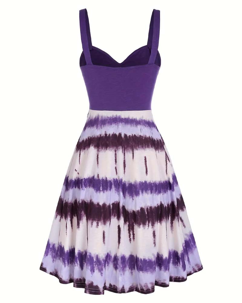 Robe Tie-Dye Bretelles Midi