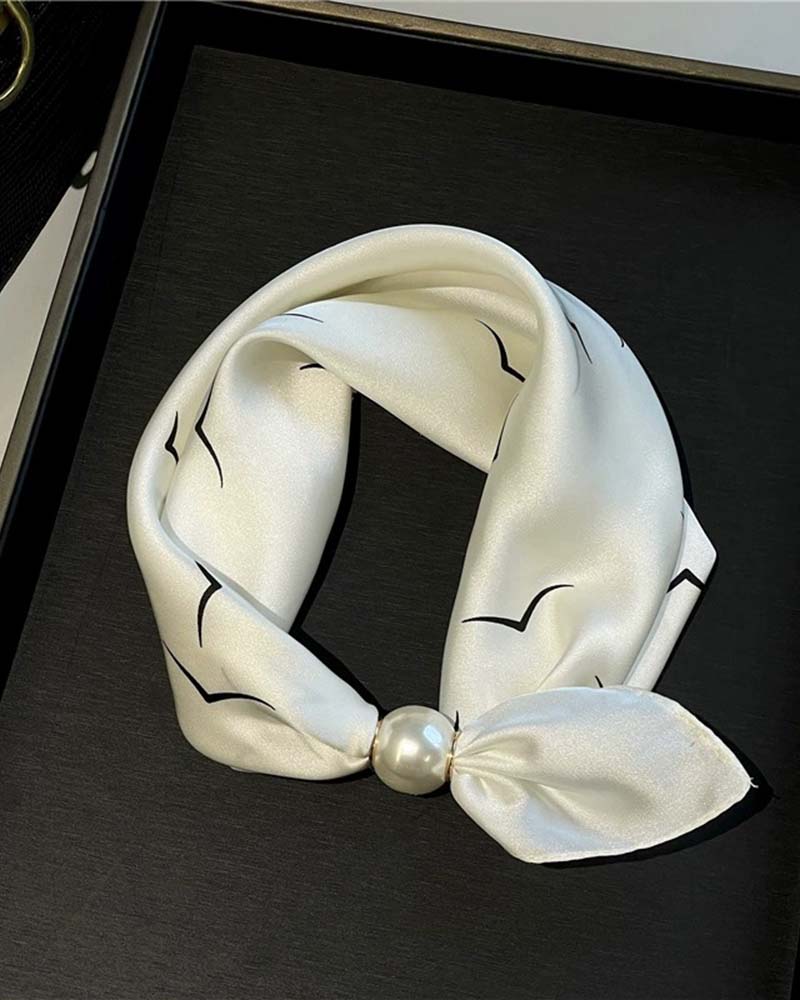 Glamour Sans Effort: Écharpe Collier De Perles 🧣
