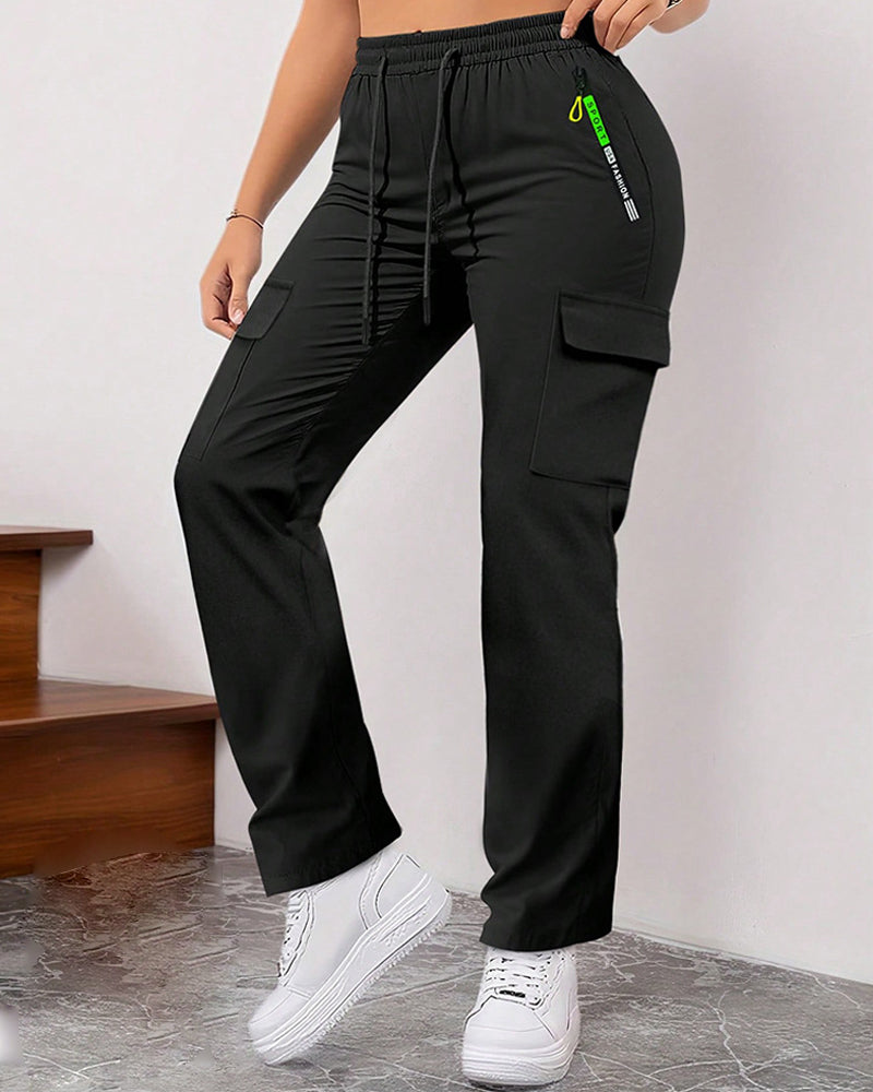 Pantalon De Travail Ample Grande Poche Décontracté