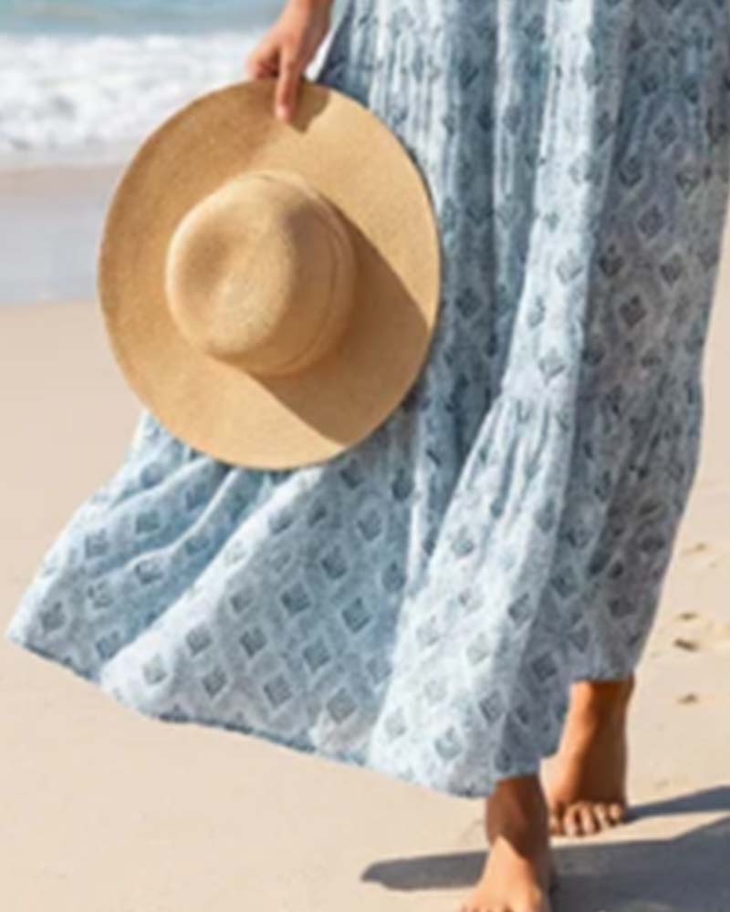 Robe Vintage Col En V Fleurie
