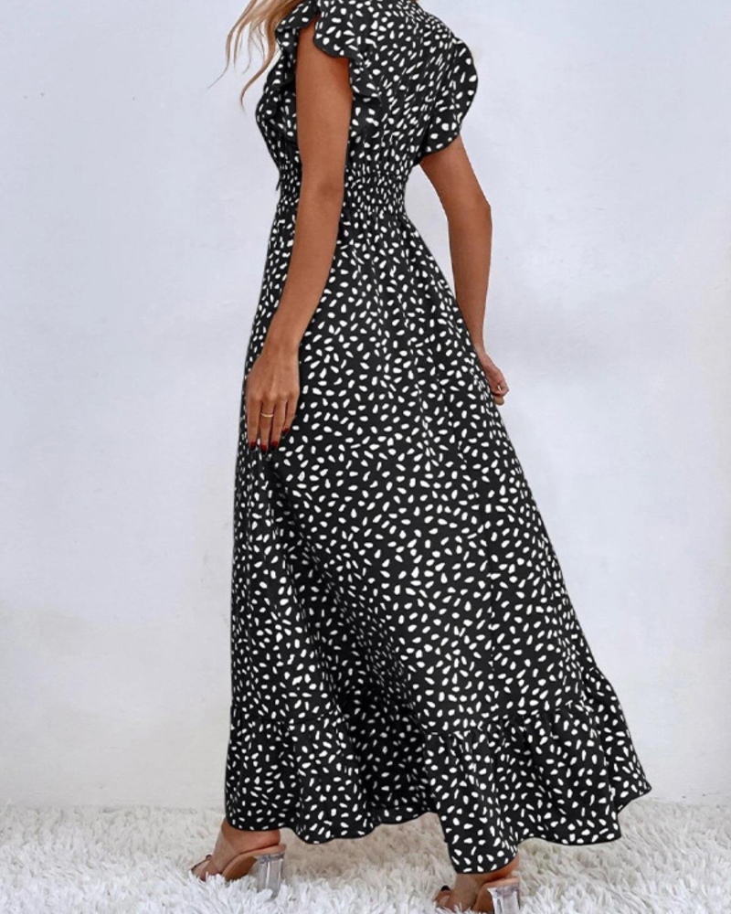 Robe Pois Col V Maxi