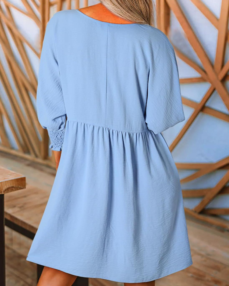 Robe Femme Unie Cintrée À La Taille
