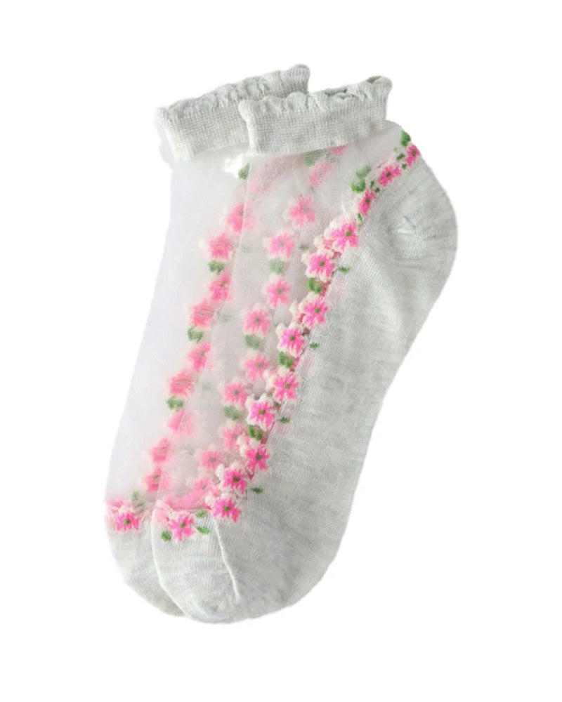 Chaussettes Fleuries Respirables D'Été
