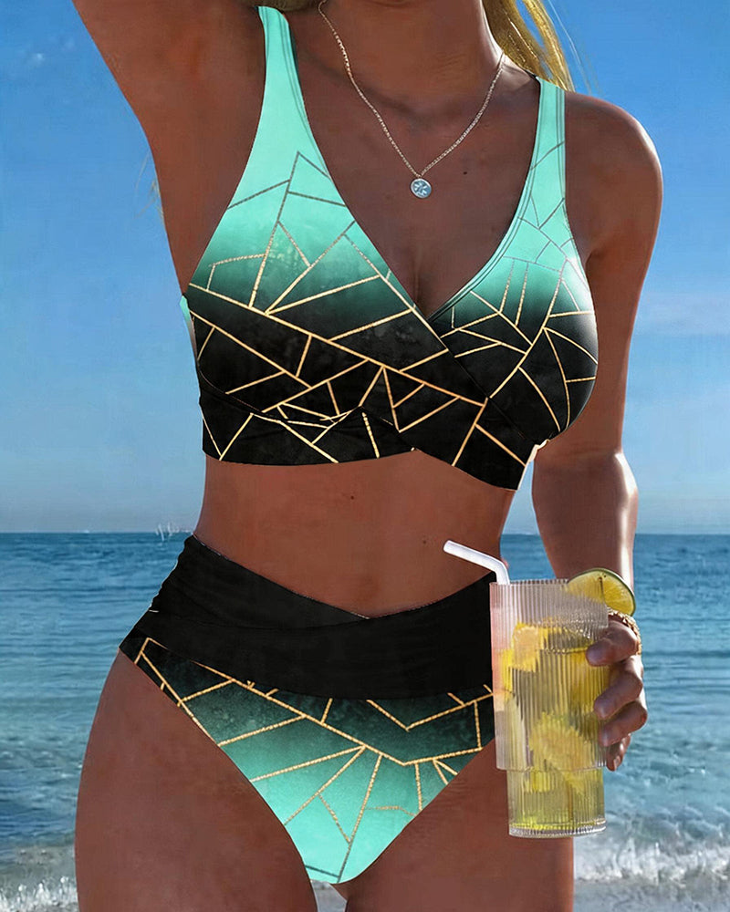 Bikini Dégradé Géométrique Ligne