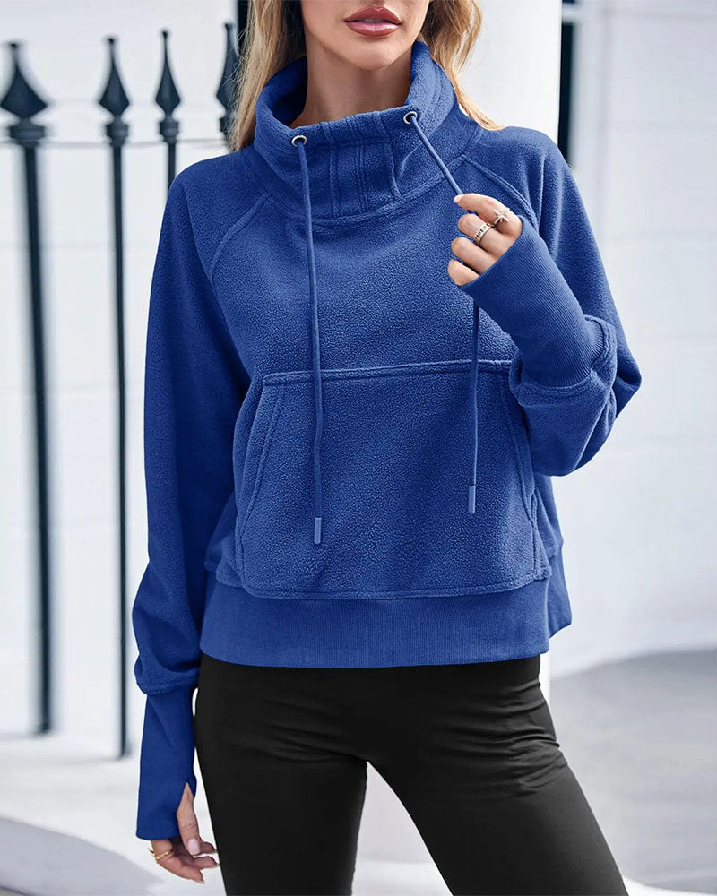 Sweatshirt Décontracté Cordon De Serrage Pullover