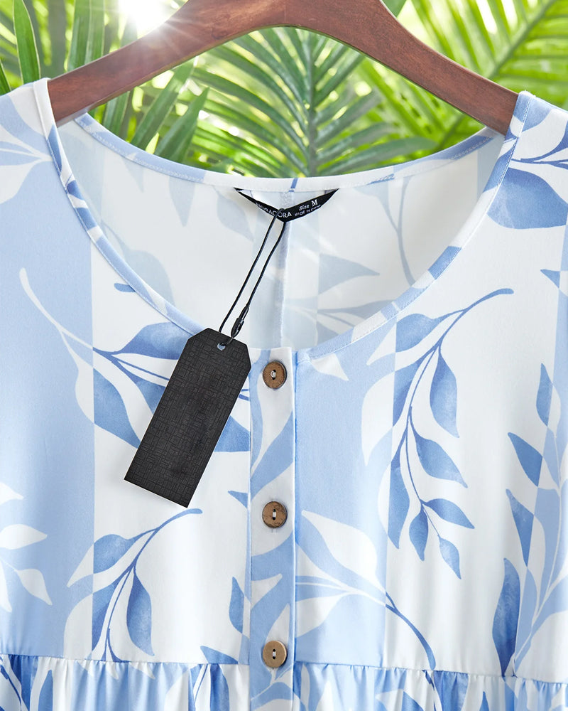 Robe coupe slim et manches courtes