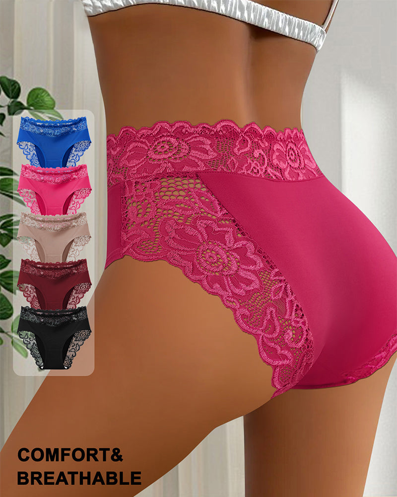 Culotte Sexy Dentelle Taille Moyenne-3