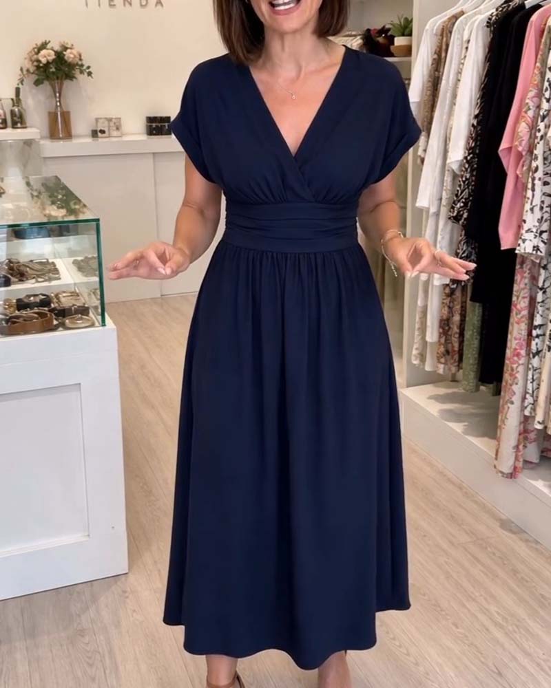 Robe Col V Cintrée Ligne A