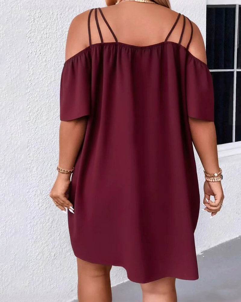 Robe Élégante Hors Épaule Bretelles