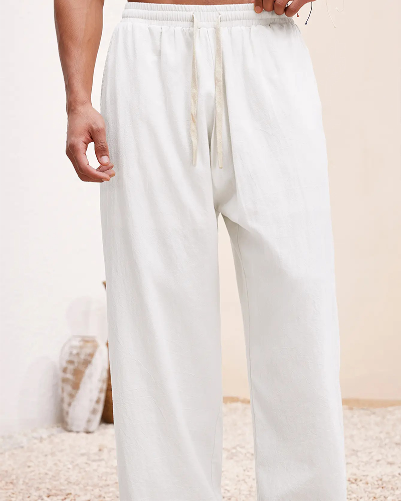Pantalon Homme Décontracté Jambe Droite