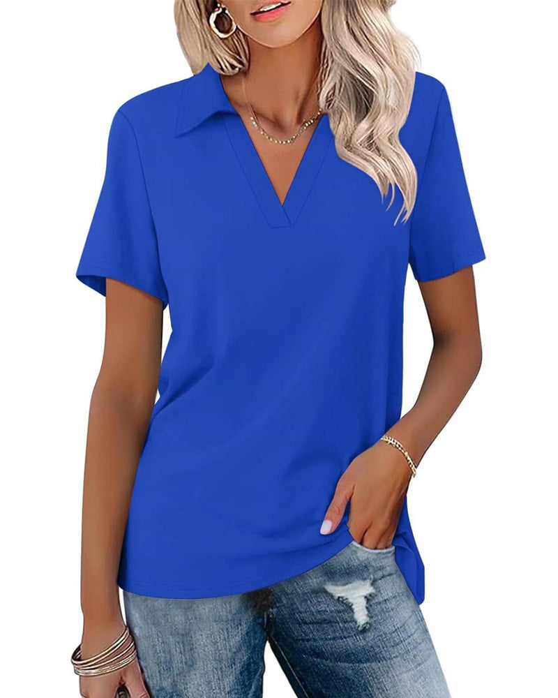T-Shirt Manche Courte Col V Polo