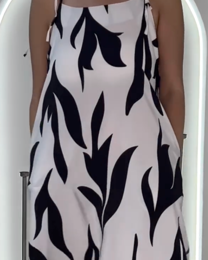 Robe Décontractée Sans Manches Imprimée
