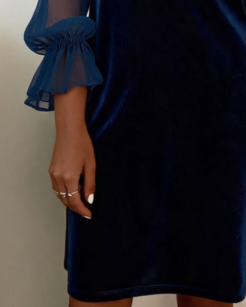 Robe Col Chemise Volant