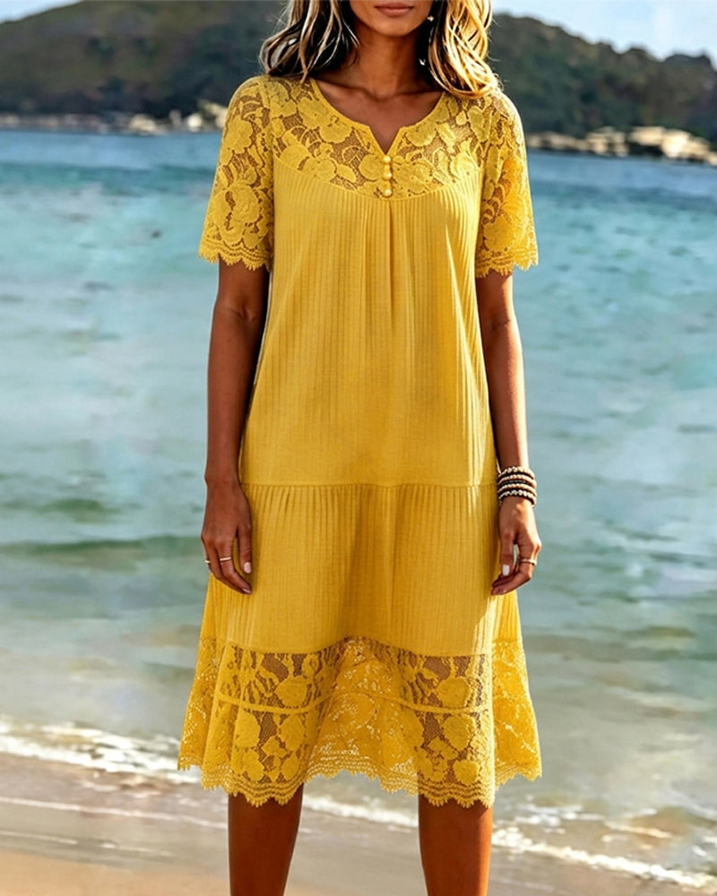 Robe Découpée Patchwork