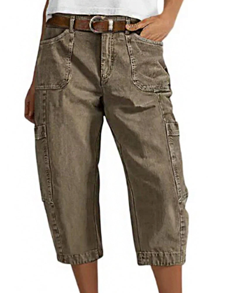 Pantalon Vintage Design Décontracté