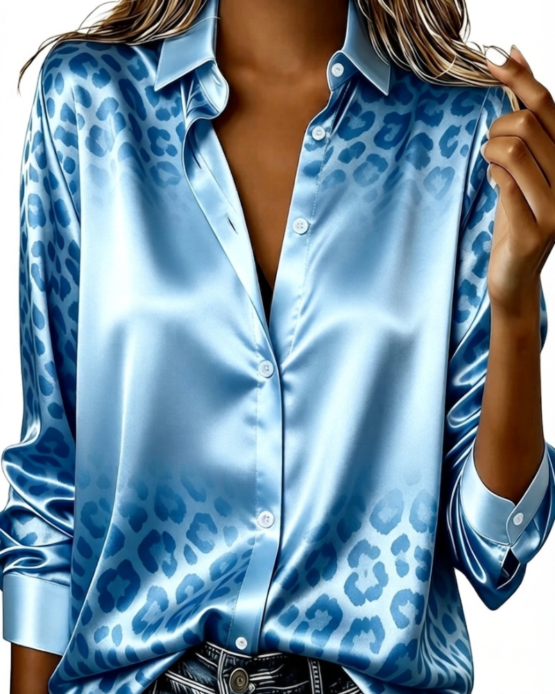 Chemise Revers Ombre Léopard