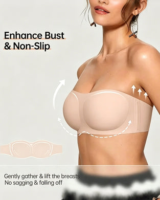 Soutien-Gorge Sans Bretelles Uni Push-Up