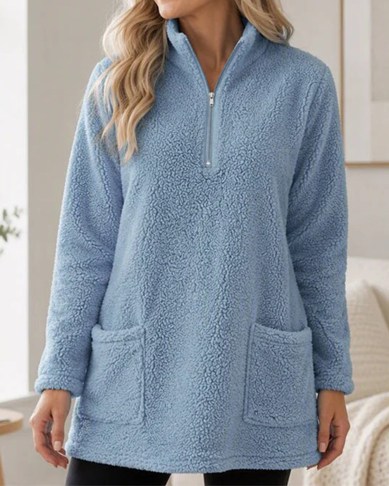 Sweat Uni Col Montant