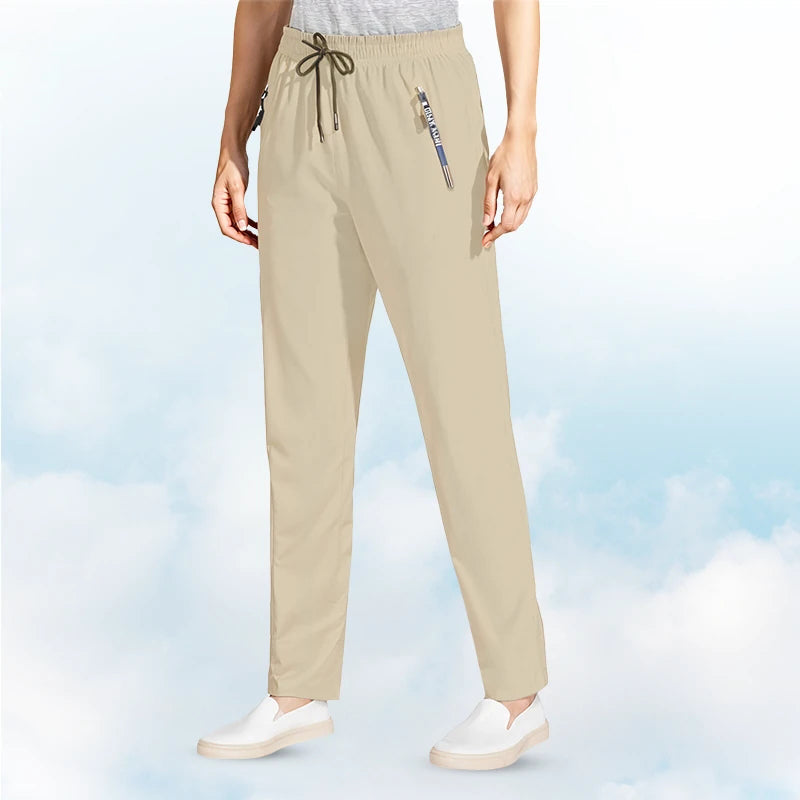 StretchActive - Pantalon Femme Ultra Élasticité Soie Glacée Confort Décontracté