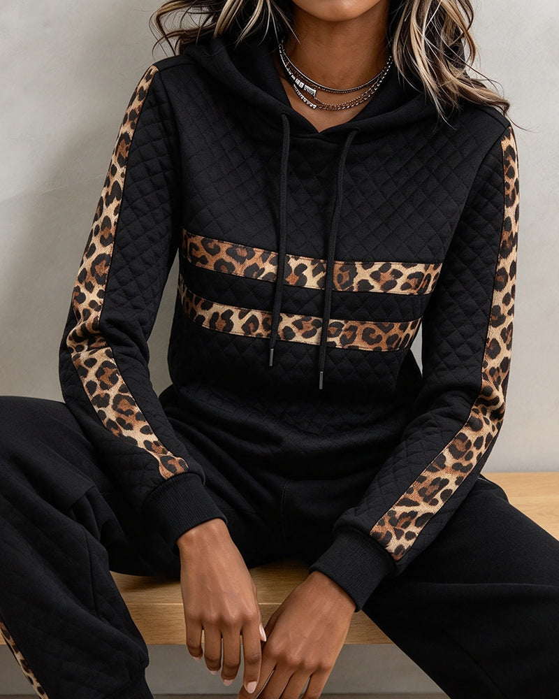 Sweatshirt Argyle Léopard Slim Fit