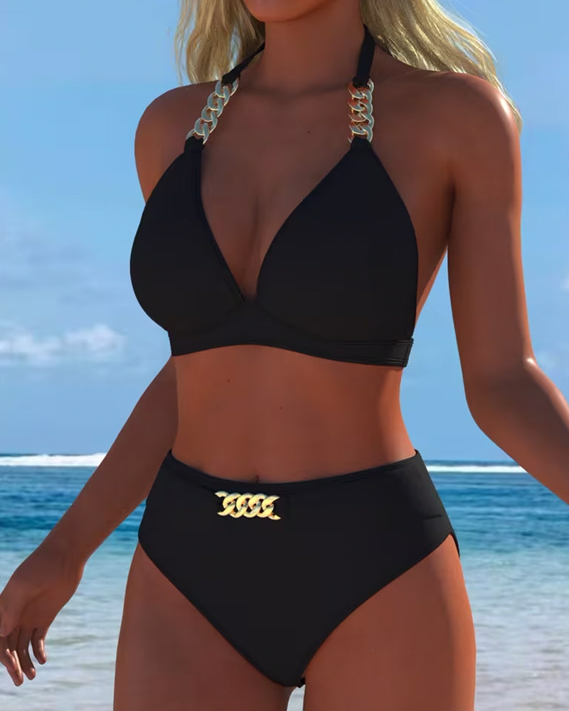 Bikini Halter Boucle Métallique