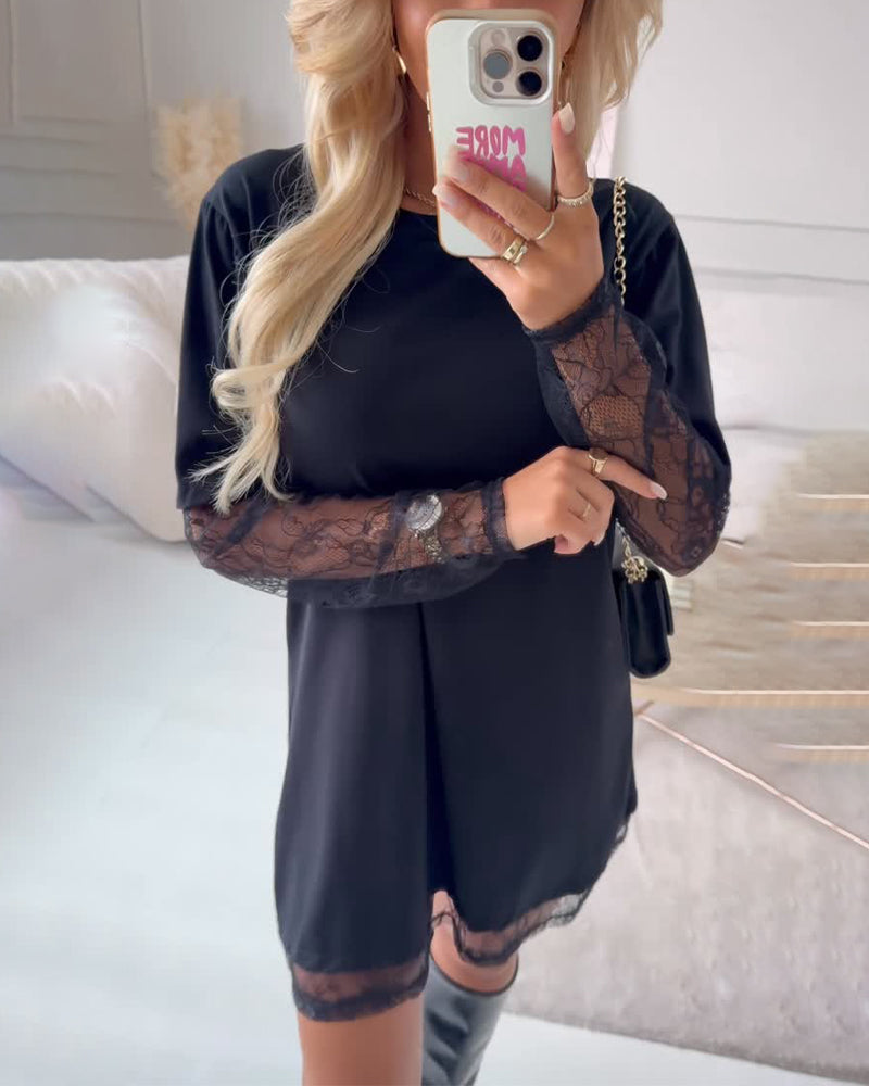 Une Robe Tendance Unie Patchwork Et Polyvalente