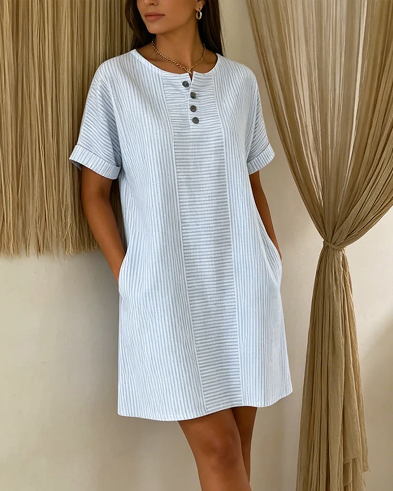 Robe Manches Courtes Shift
